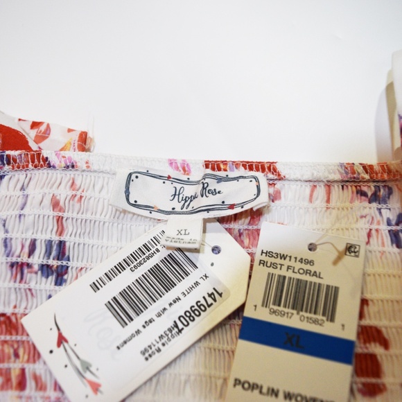 NWT Tank top Hippie Rose Juniors V-Neck Sleeveless Peplum size XL - Picture 7 of 7